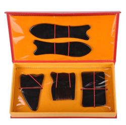 Buffalo horn Guasha set